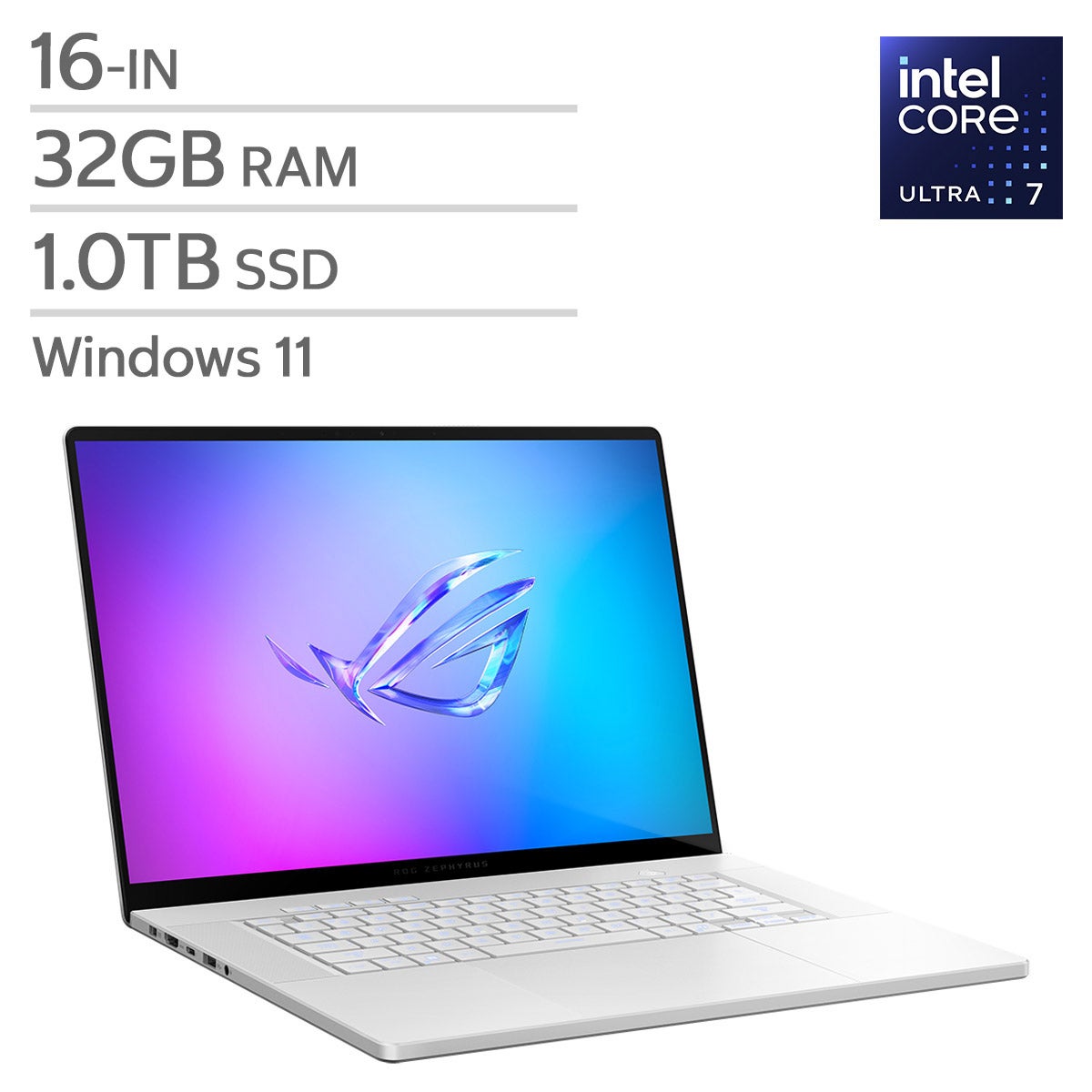 ASUS ROG Zephyrus G16 OLED 16-in Gaming Laptop, Intel Core Ultra 7 ASUS ROG Zephyrus G16 OLED 16-in Gaming Laptop, Intel Core Ultra 7