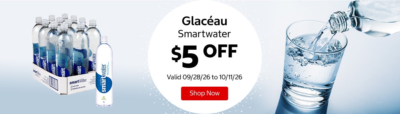 Glacéau Smartwater $5 OFF Valid 09/28/26 to 10/11/26 Shop Now 
