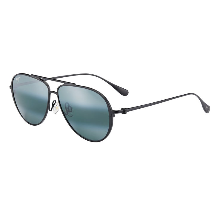 ノースウエスト航空機スタンド付超レア！青山シボネ購入　定価3万以上。 Maui Jim Shallows 543N-2M Matte Black Asian Fit Polarized