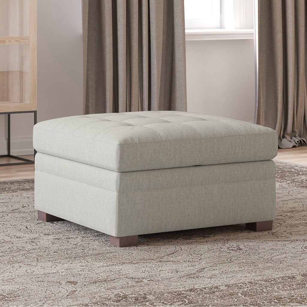 Thomasville Tisdale Storage Ottoman, Beige | Costco