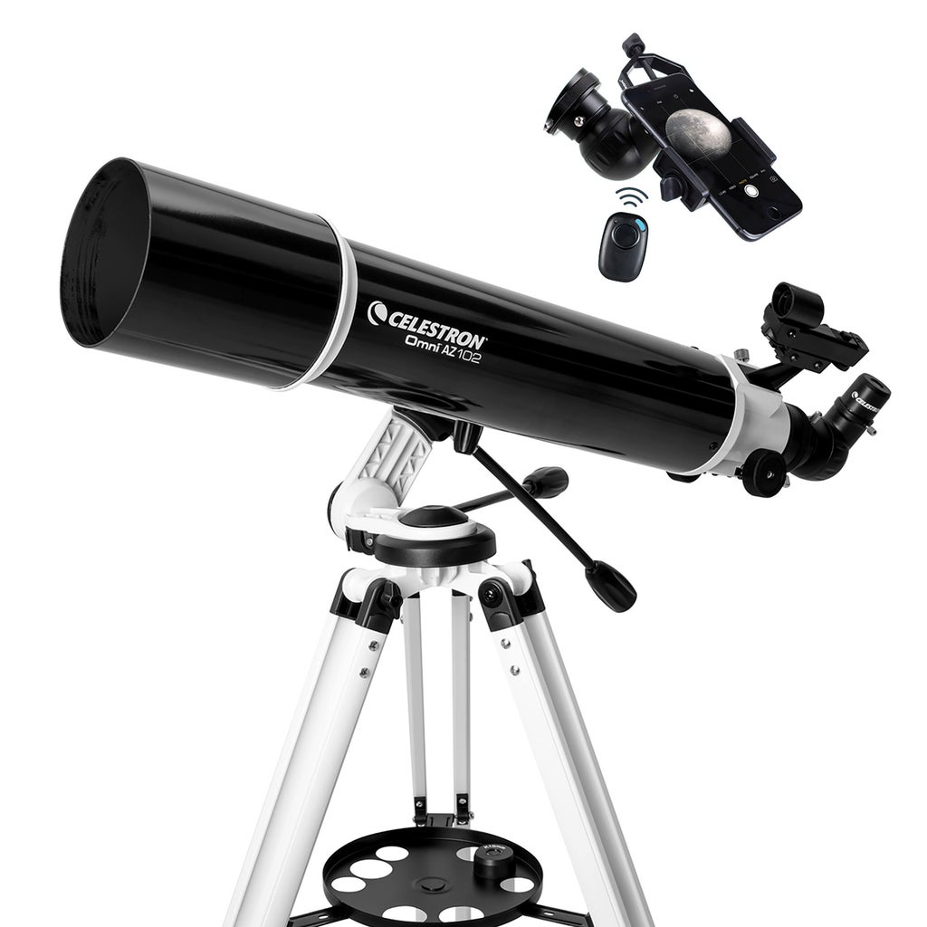 その他 CELESTRON OMNI AZ102TELESCOPE Celestron Omni AZ 102 Telescope with Smartphone Adapter