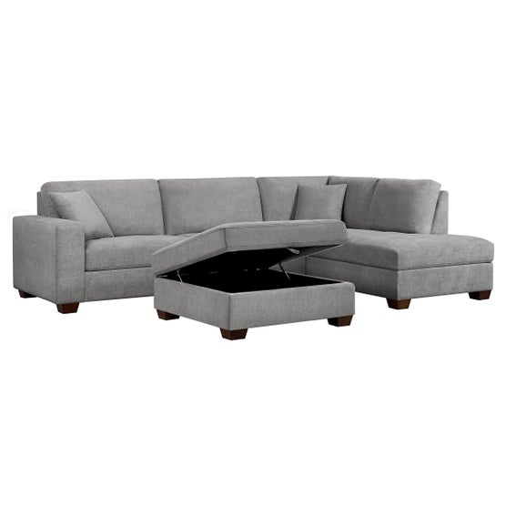 Thomasville Miles Fabric Sectional with Storage Ottoman | Costco