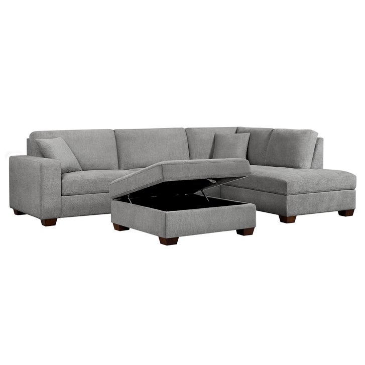 Thomasville Miles Fabric Sectional with Storage Ottoman | Costco