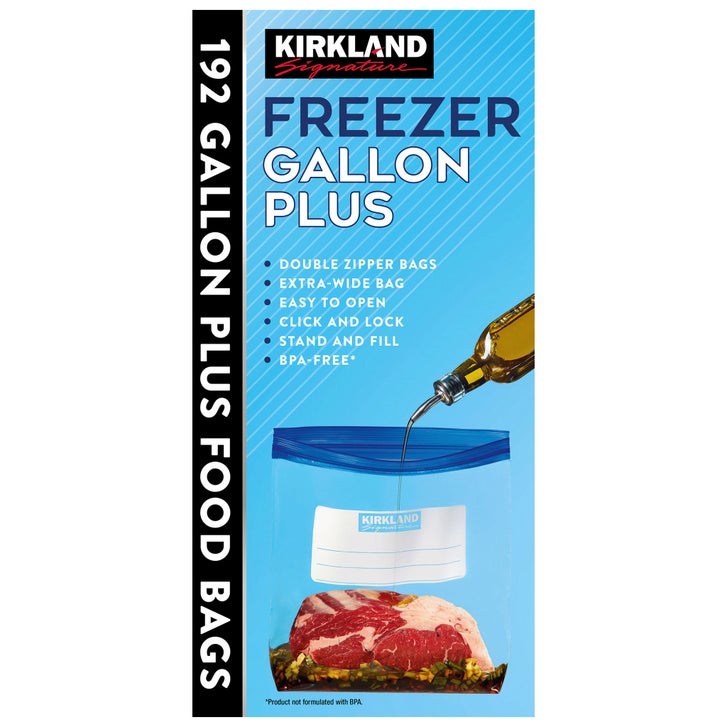 Kirkland Signature Gallon Plus Freezer Bags, 192-count | Costco