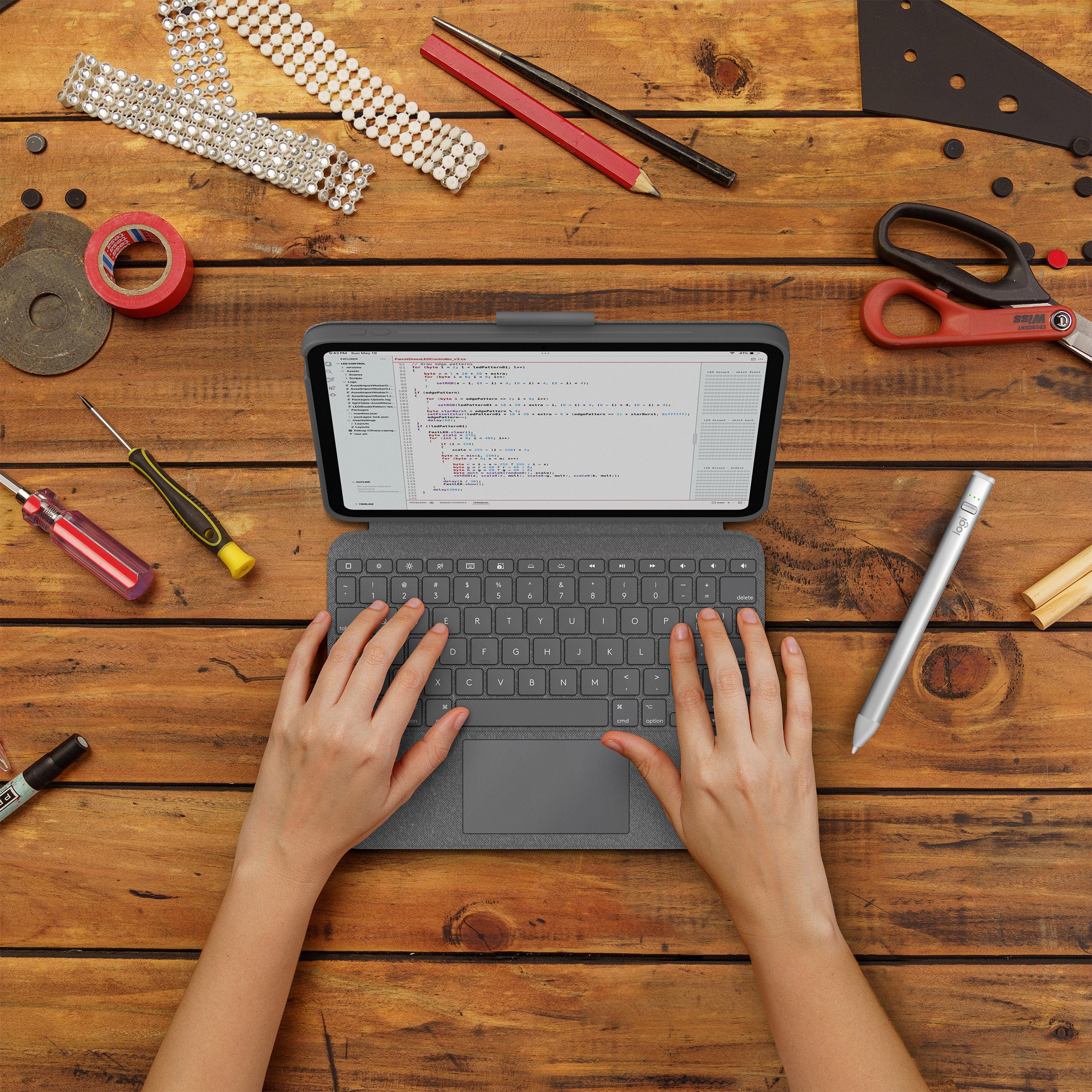 【タッチペン付/超美品】LogicoolComboTouch 10.2 Logitech Combo Touch SE for iPad (10th gen & A16) | Costco