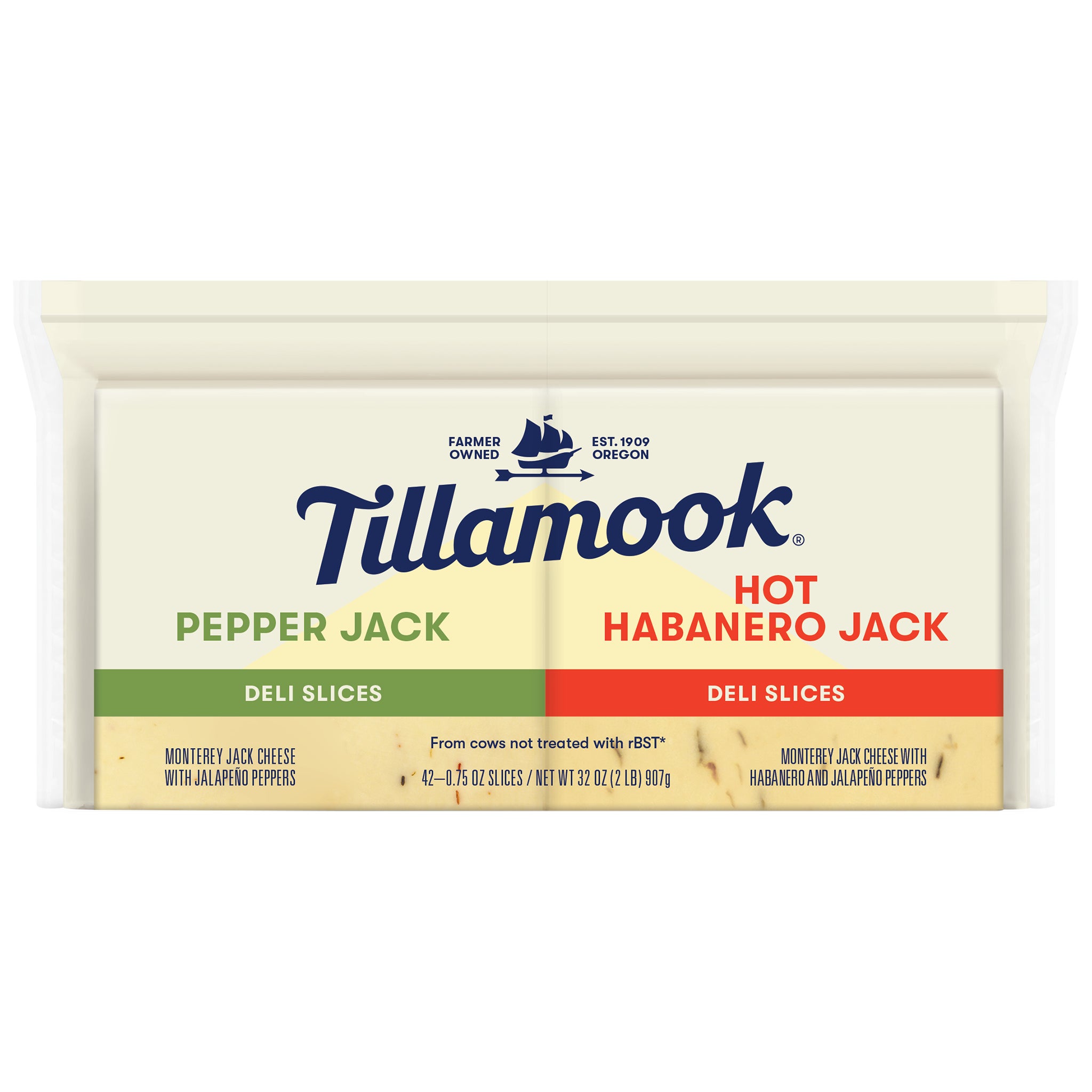 あっこページ Tillamook Pepper Jack and Hot Habanero Jack Cheese, 42 slices, 2