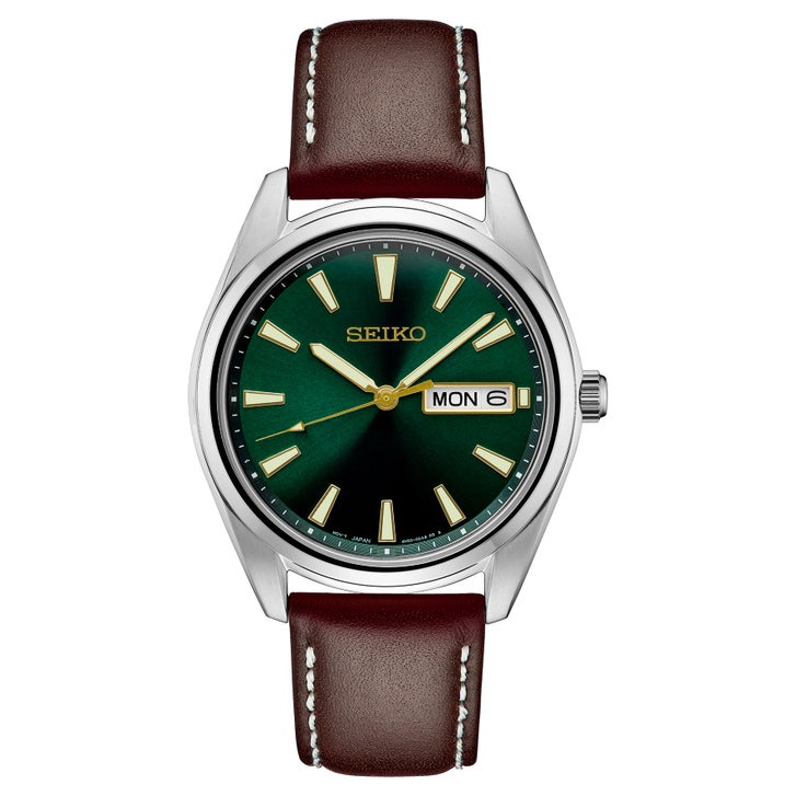 Seiko Essentials Green Sunray Dial Men's Quartz Watch, 40.2mm | Costco