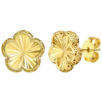 14kt Yellow Gold Flower Stud Earrings