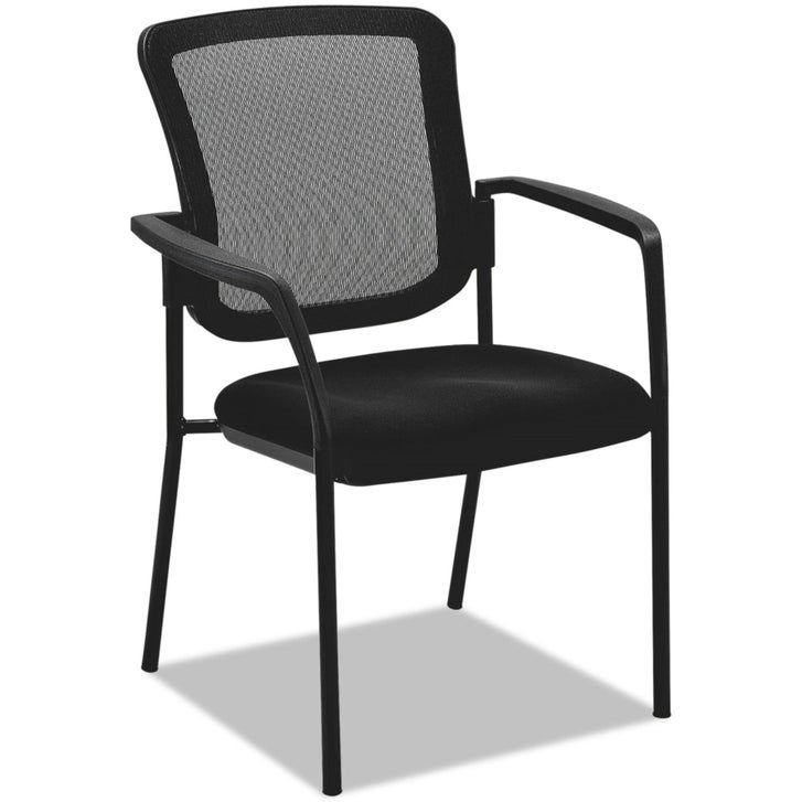 Alera Mesh Guest Mobile Stacking Chair, Black | Costco