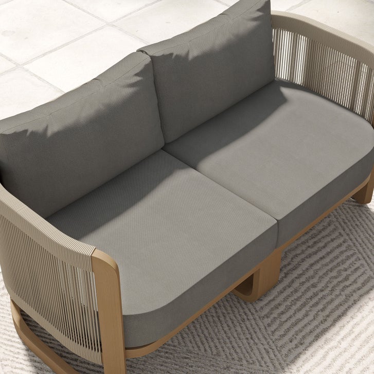 Santiago 8-piece Patio Sectional Conversation Set with Fire Table