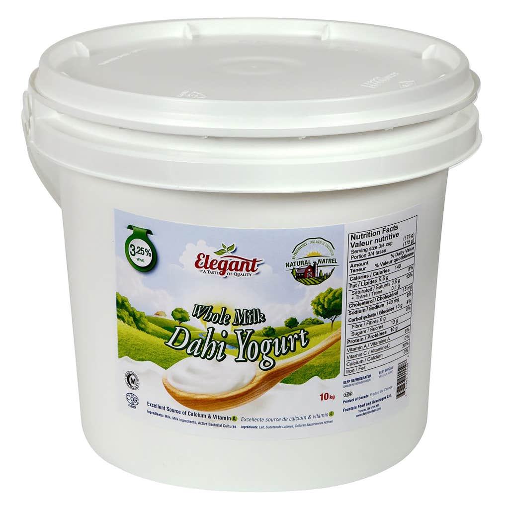Elegant whole milk dahi yogurt