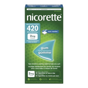 Nicorette Mint Gum 2 mg, 2 x 210 pieces