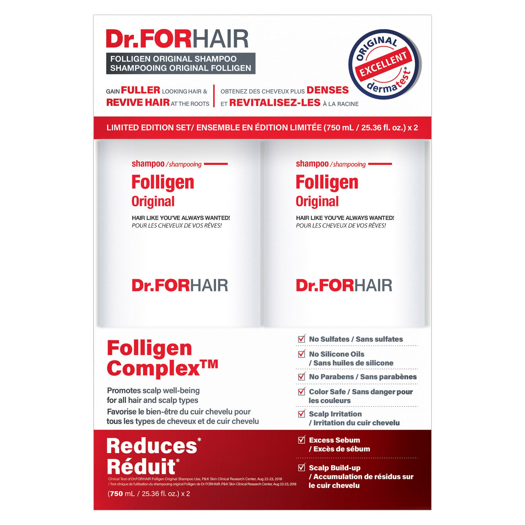 Dr. ForHair Folligen Original Shampoo, 2 x 750 mL | Costco