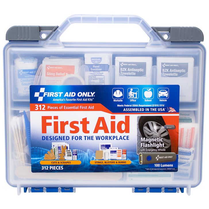 First Aid Only, Workplace First Aid Kit with Flashlight, 312