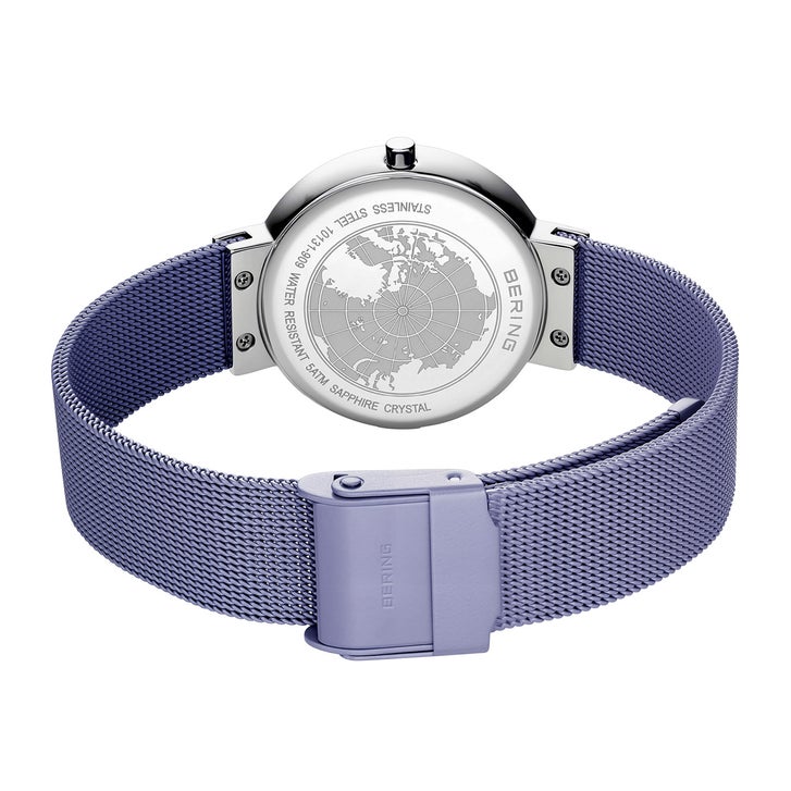 Beauty Bering Women\'s Watch Classic 10131-909 Lavender Dial Mesh Stainless Steel Bering Classic Stainless Steel Lavender Dial Women main image 3