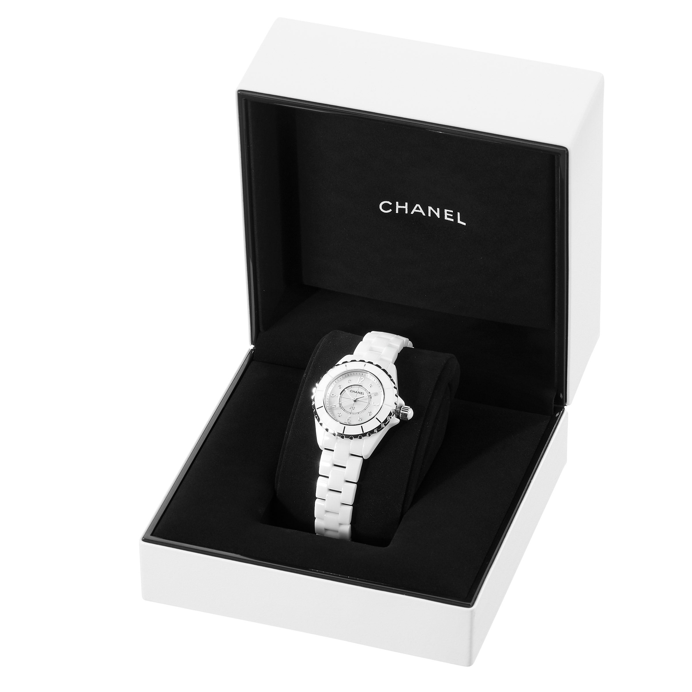 Chanel J12 Mother of Pearl Dial Ceramic Ladies Quartz Watch | Costco