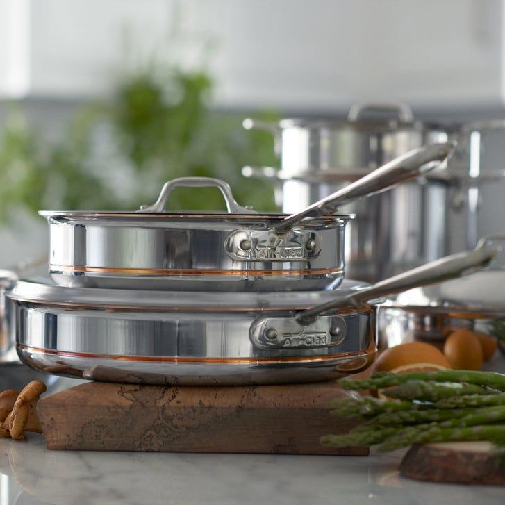 All-Clad Copper Core 14-Piece Stainless Steel Cookware Set | Costco