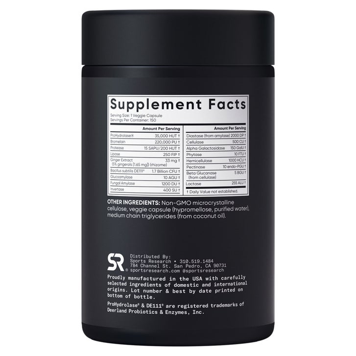 Sports Research Digestive Enzymes, 150 Veggie Capsules | Costco