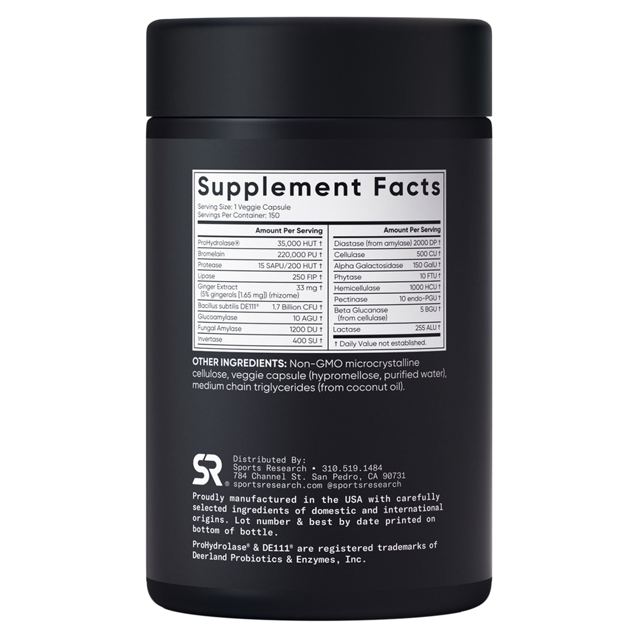 Sports Research Digestive Enzymes, 150 Veggie Capsules | Costco