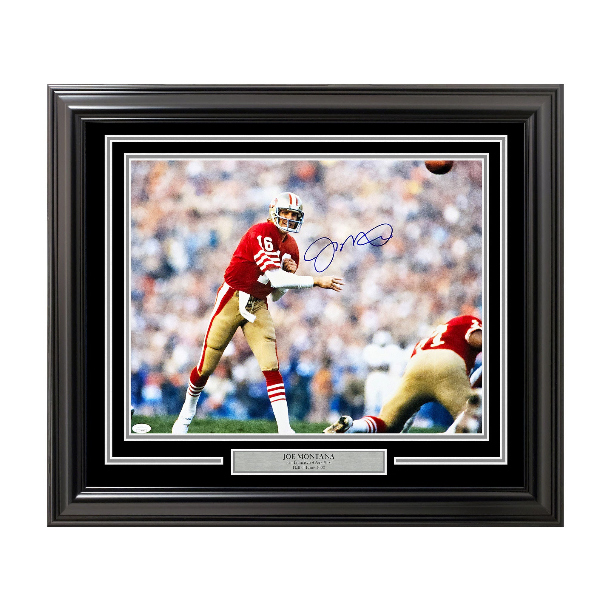Joe Montana Autographed Framed 16” x 20” Photo San Francisco 49ers