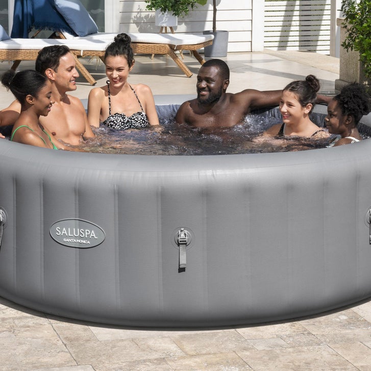 SaluSpa Santa Monica Energy-Efficient AirJet Inflatable 5-7 Person Spa ...