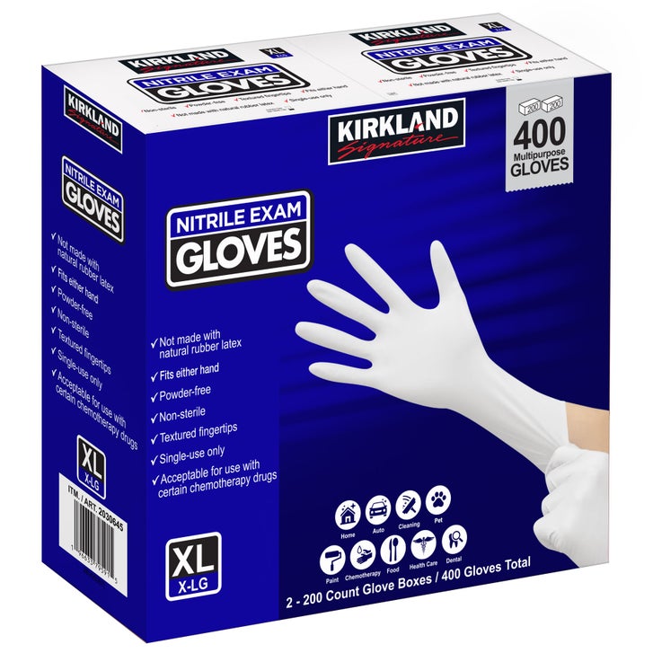 Kirkland Signature Nitrile Exam Gloves, 400-count, Size Extra