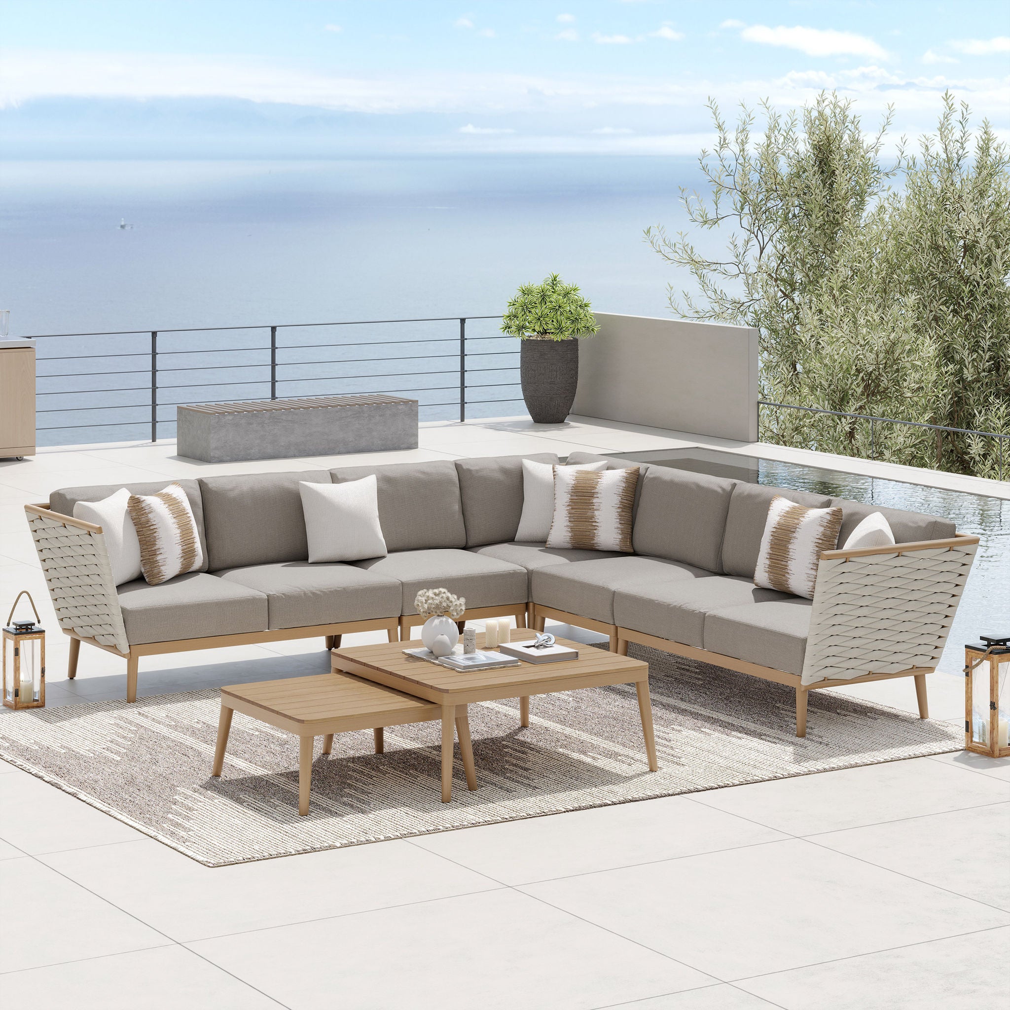 Sirio Adelfi 7-piece Outdoor Patio Modular Seating Set | Costco