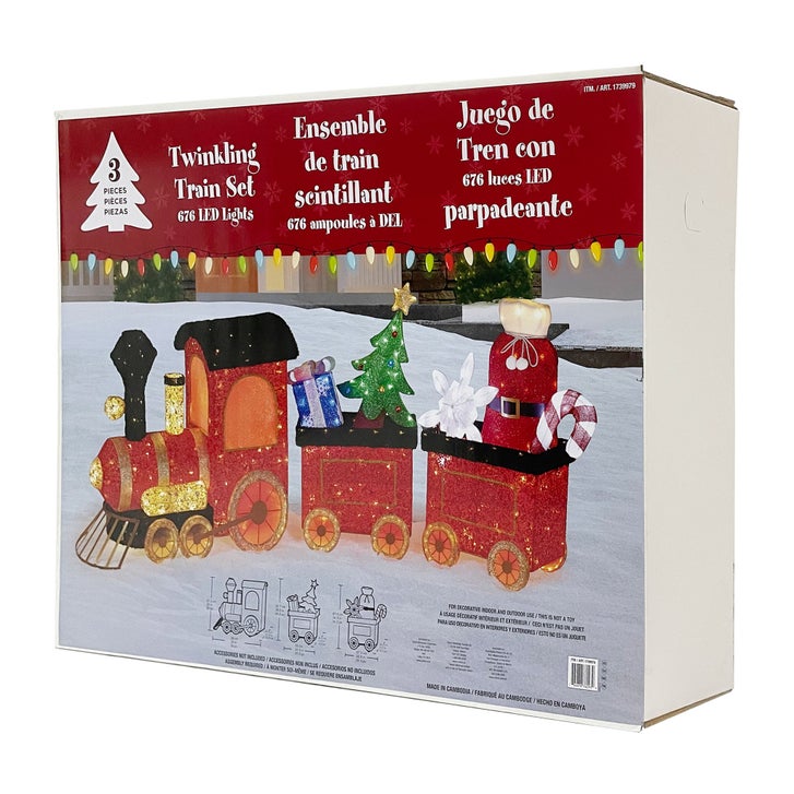 クリスマス 飾り 木製列車Decorative Wood Train コストコ Holiday Train Set of 3 | Costco