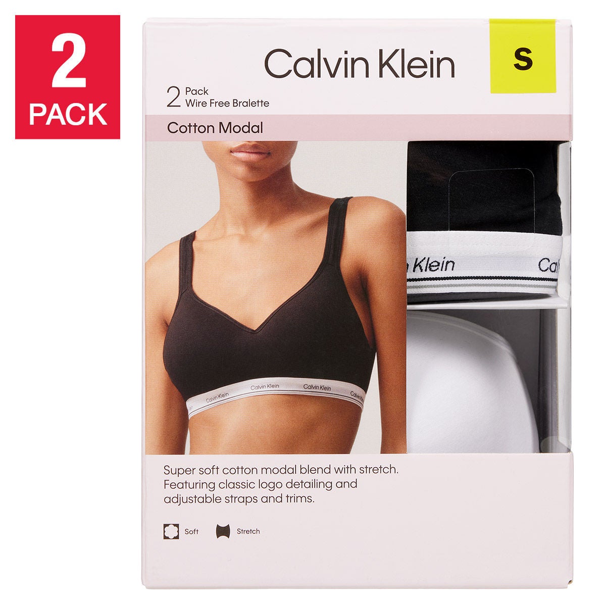CALVIN KLEIN WOMEN'S WIREFREE BRA 2PK