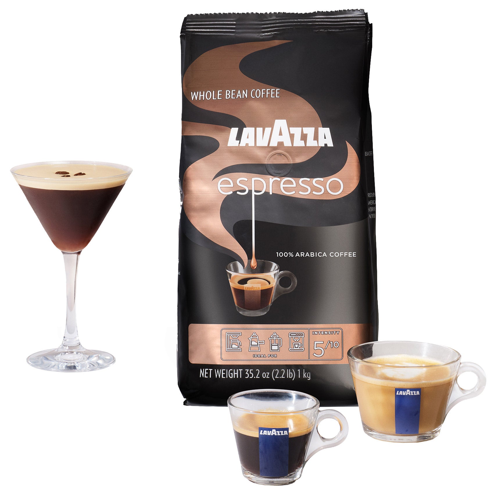 Lavazza Caffé Espresso 100% Premium Arabica Coffee, Whole Bean