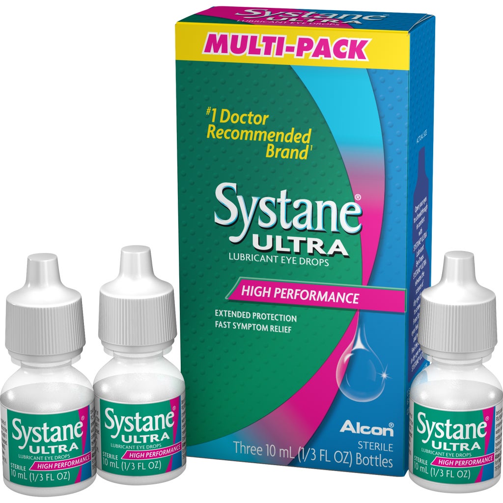 Systane Extra Systane ULTRA Lubricant Eye Drops, High Performance, 10 mL Bottle, 3 ct ...