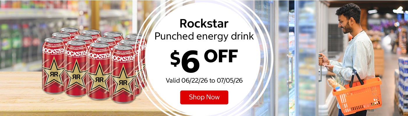 Rockstar Punched energy drink $6 OFF Valid 06/22/26 to 07/05/26 Shop Now 