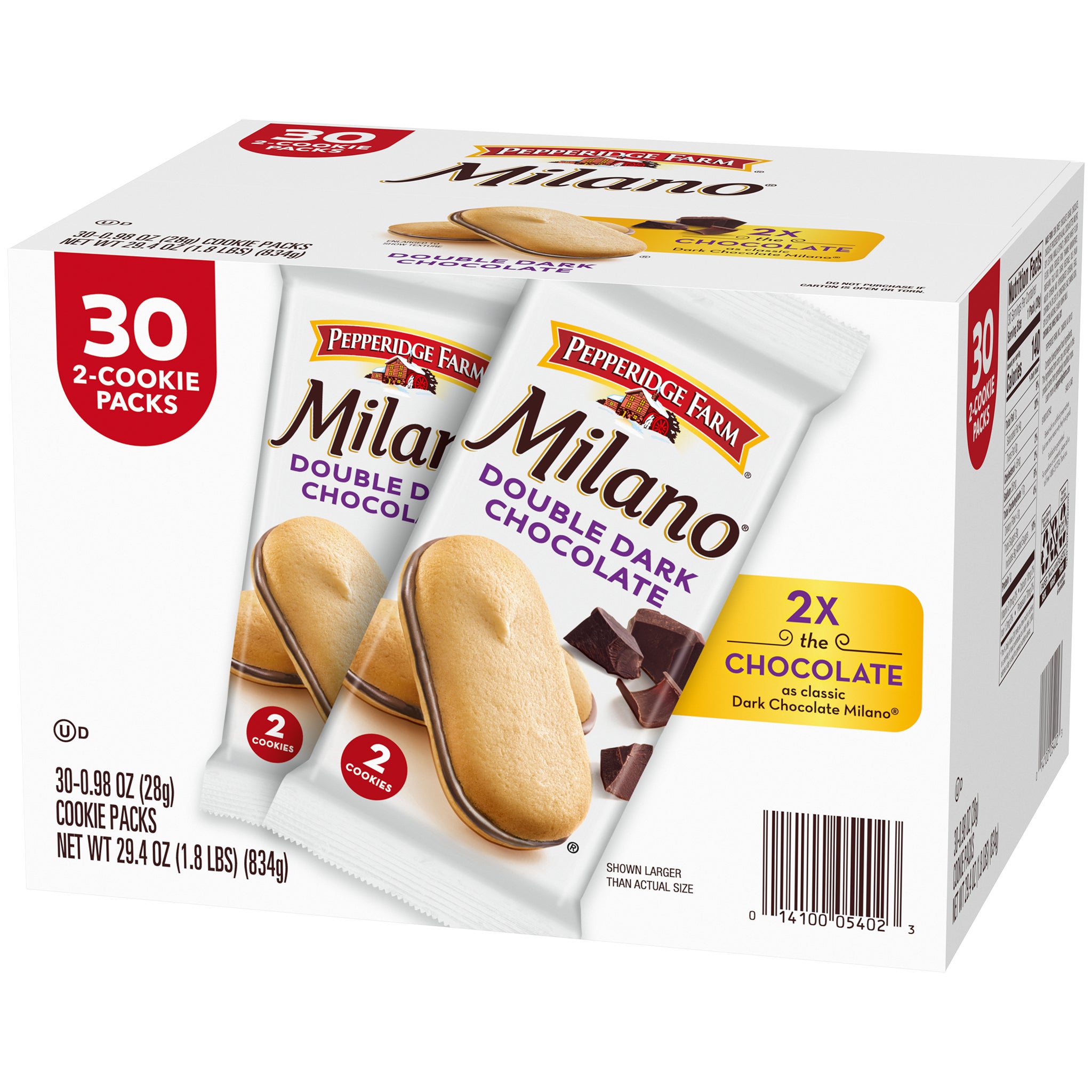 オニキスダーク2袋、ジヴァララクテ3袋 Pepperidge Farm Milano Cookies, Double Dark Chocolate, 0.98 oz, 30