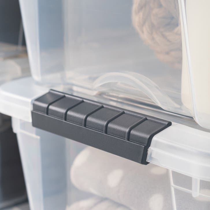 IRIS 12.9 Quart Buckle Up Storage Bin, 6-pack | Costco