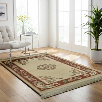 Pagoda Hand Knotted Rug Collection, Lenzburg Ivory | Costco