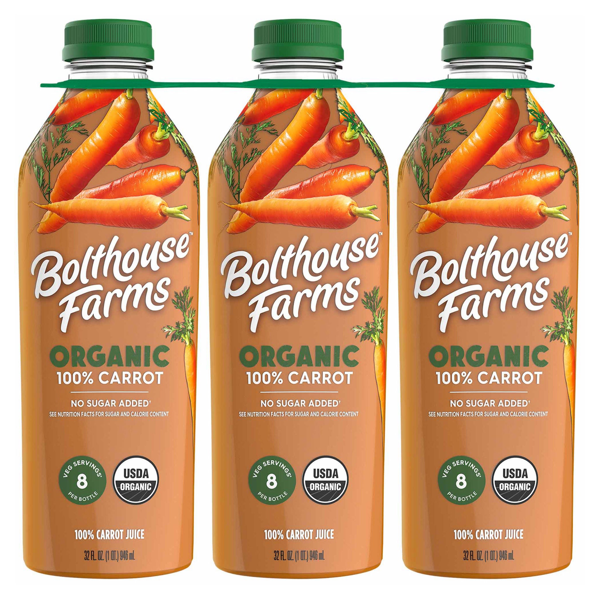 Bolthouse Organic Carrot Juice, 32 fl oz, 3-count