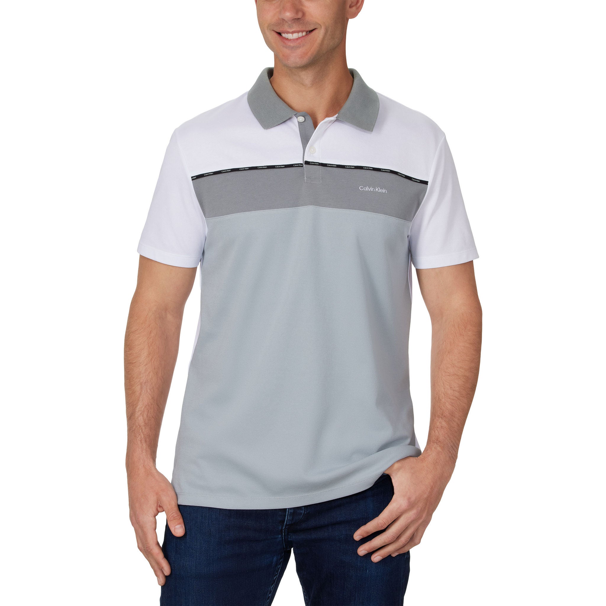 CALVIN KLEIN MEN'S SHORT SLEEVE POLO