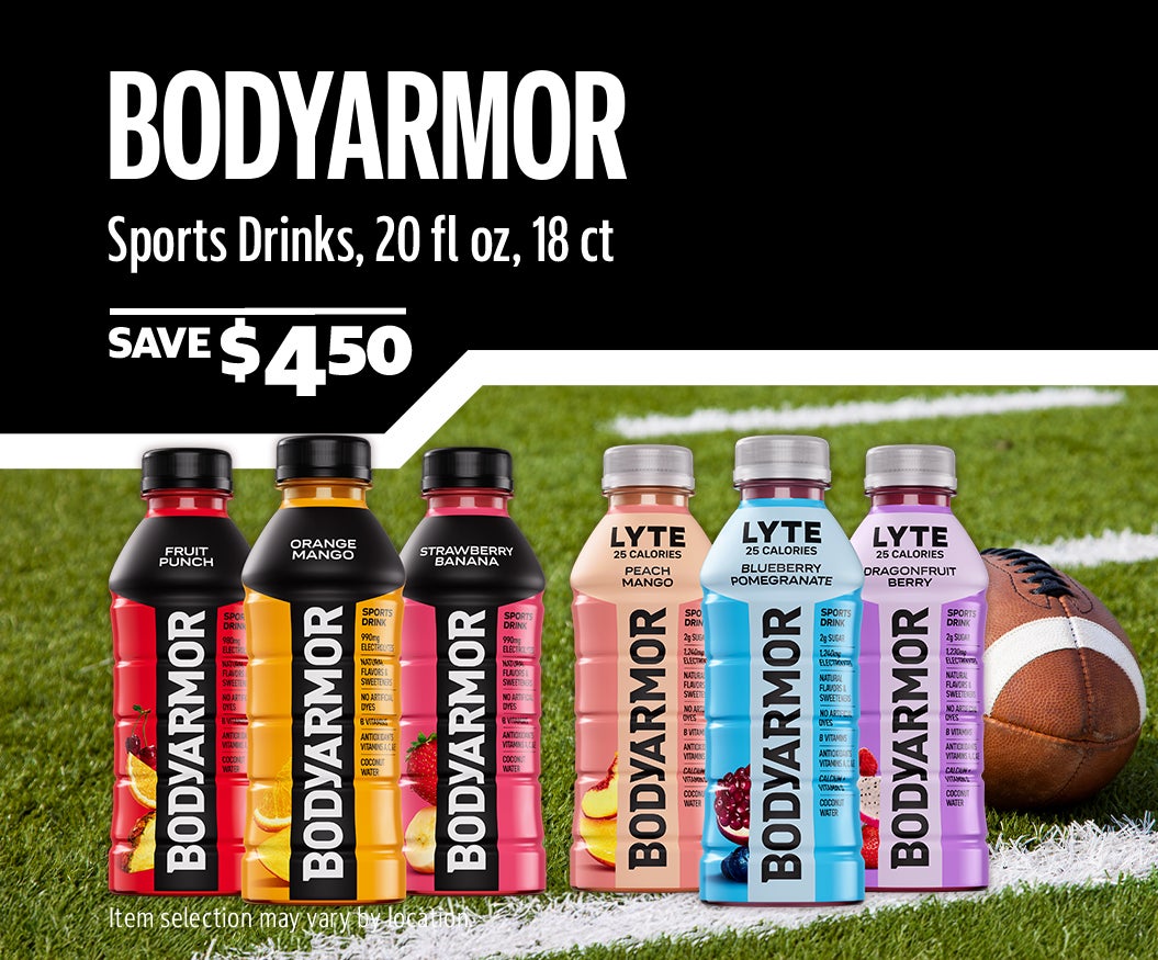 SAVE $4.50 on BODYARMOR Sports Drink, Variety Pack, 20 fl oz, 18 ct