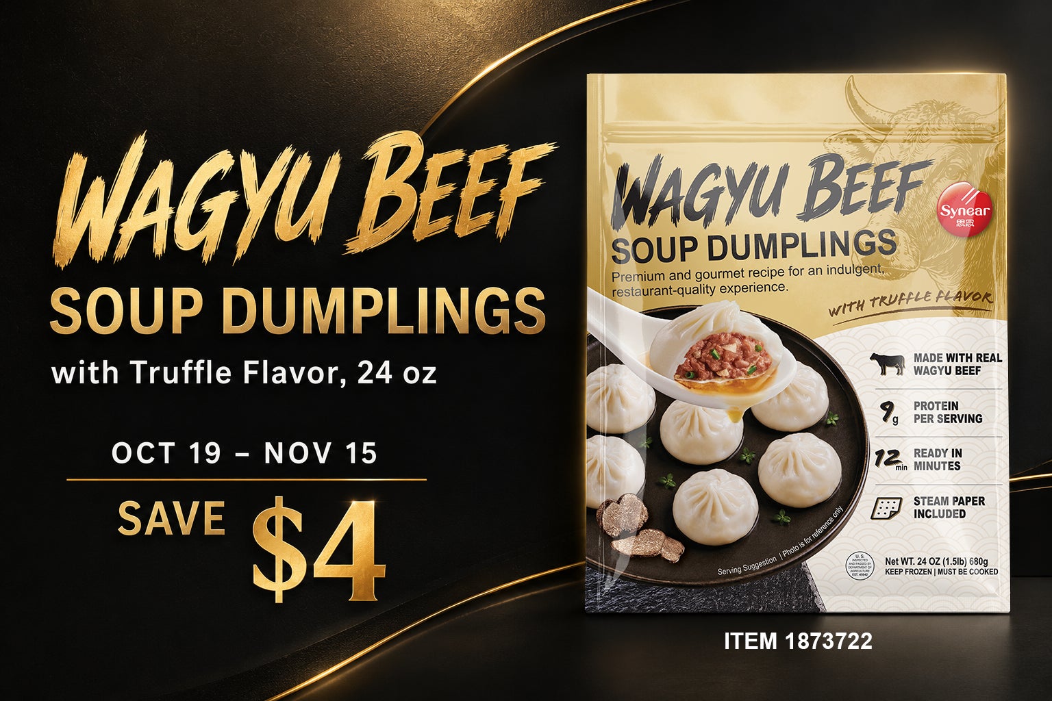 Wagyu Beef Soup Dumplings, Truffle Flavor, 24 oz on  Synear