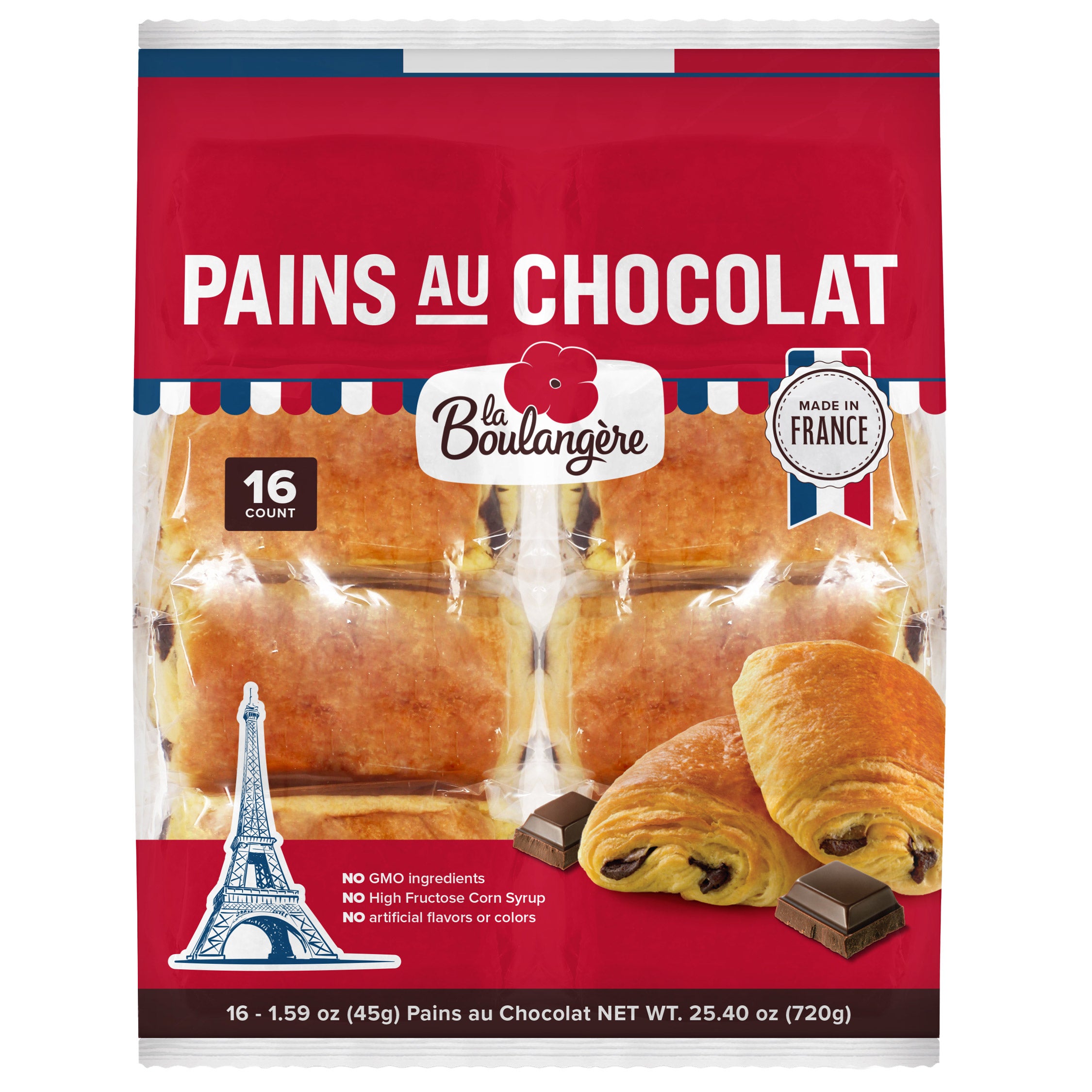 La Boulangere Chocolate Croissants, 25.4 oz