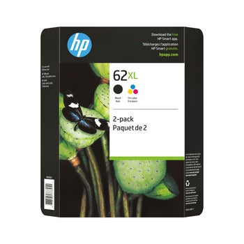 HP 62XL Black and Tri-Color High Yield Original Ink Cartridges