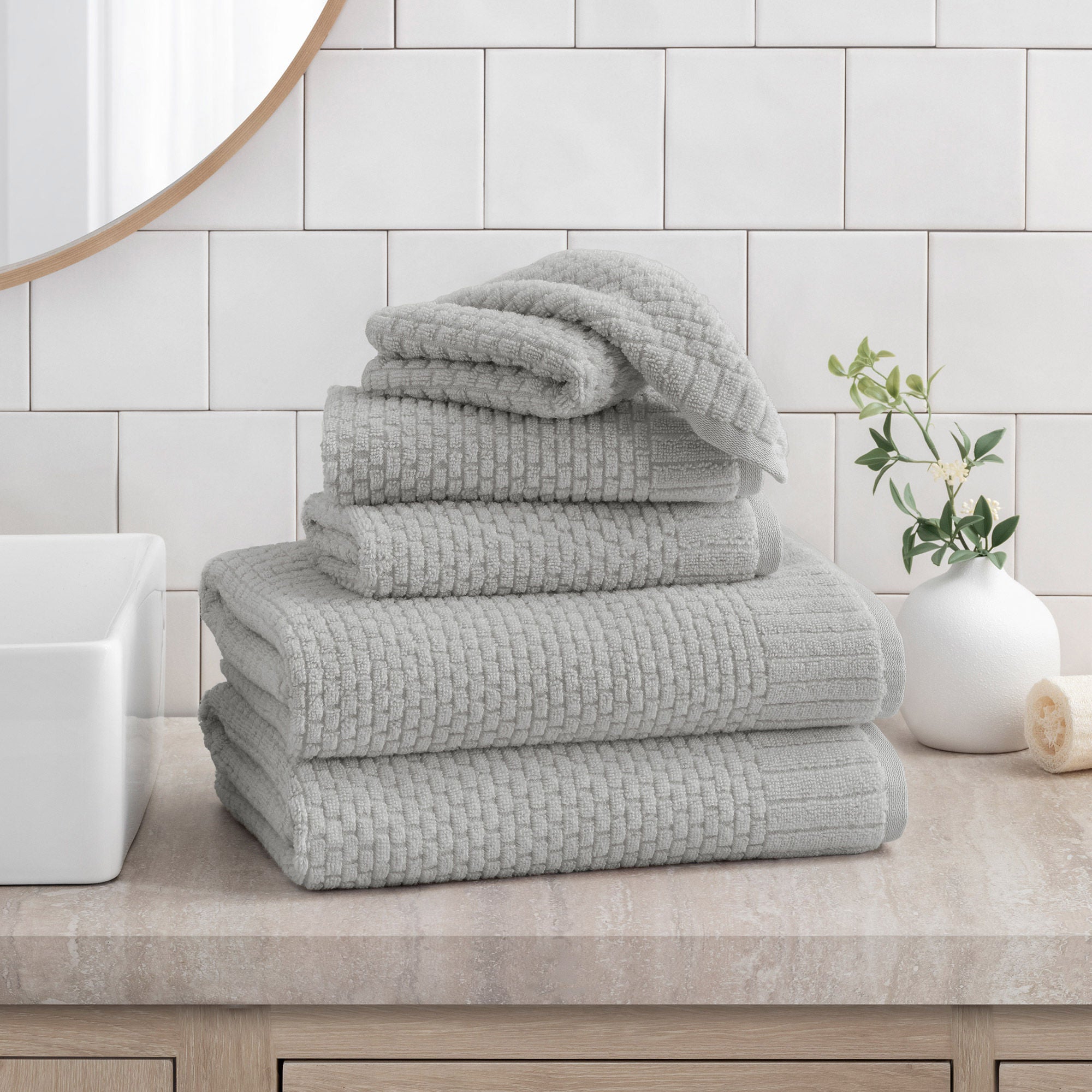WELSPUN 6 PC TOWEL SET ASSORTED COLORS