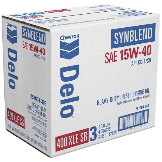 出品キャンペーン価格　deto 4箱 Chevron Delo 400 XLE SB Synthetic Blend SAE15W-40 Heavy-Duty