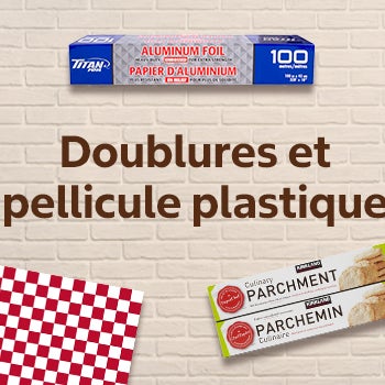 Doublures et pellicule plastique