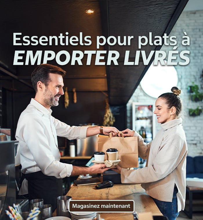 Essentiels pour plats à emporter livrés. Magasinez maintenant. 
