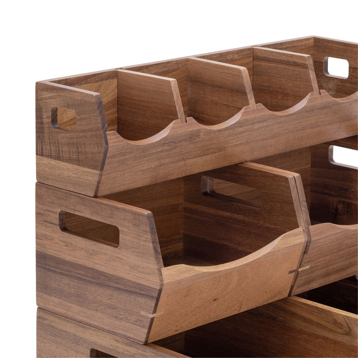 CHIC シック・オーガニゼイション・ボックス・セット 4枚組 Seville Classics Acacia Stacking Bins, 4 piece | Costco