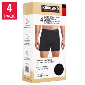 Kirkland Signature Men's Modal Impact Boxer Brief, 4-Pack