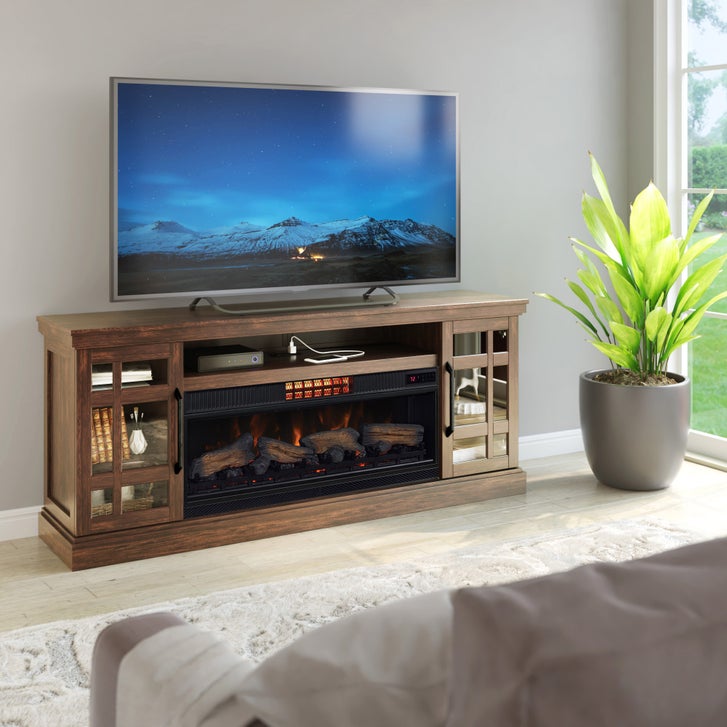 Tresanti Bennson TV Console with ClassicFlame CoolGlow 2-in-1