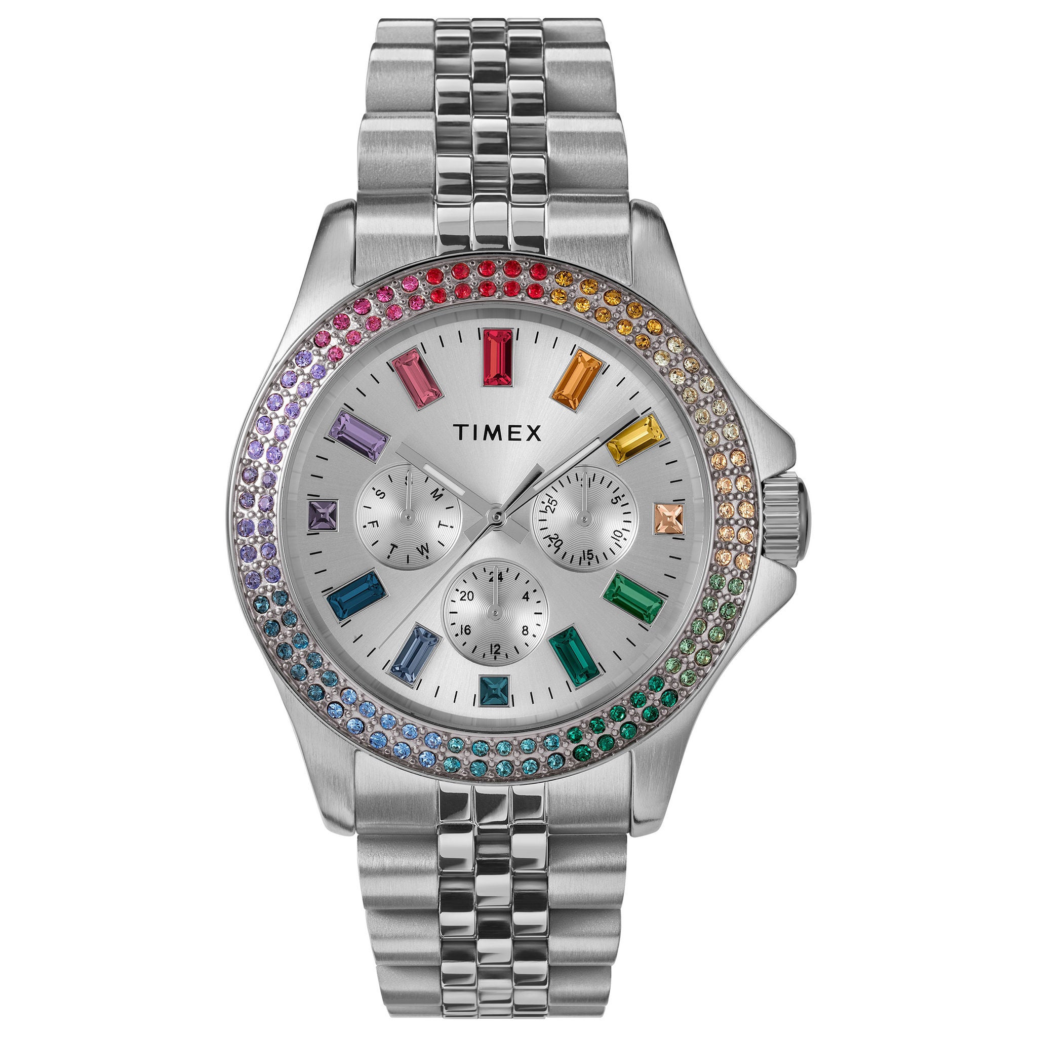 Timex Kaia Silver Rainbow Dial Women's Watch | Costco