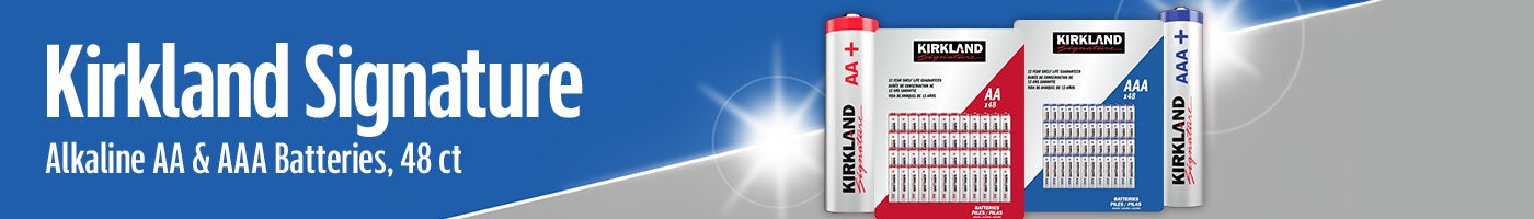 Kirkland Signature, Alkaline AA & AAA Batteries, 48 ct